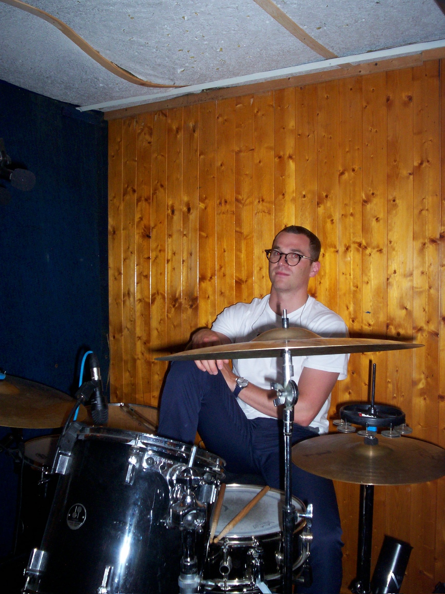 drummer in a rehearsal room